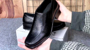 Lyora Marya - Sepatu Pantofel Wanita Kulit Formal Kerja Hitam Hak 3 Cm Kerja Trendy