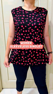 WOMEN SLEEVELESS SINGLET/WOMEN TANKS COTTON/BAJU SINGLET/BAJU SHIRT FREE SIZE GOOD QUALITY READY STOCK