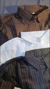 HOPEFULNESS - LUNA STRIPE LONG SLAVE KEMEJA WANITA