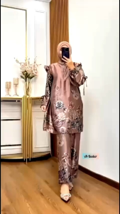 Setcel tunik Armany brown