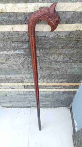 Tongkat Jalan Kayu Galih Asem Ukir Garuda S17