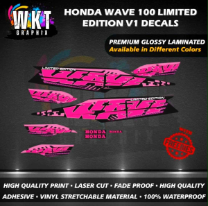 HONDA WAVE 100 LIMITED EDITION V1 DECALS (WATERPROOF LAMINATED FADE PROOF)