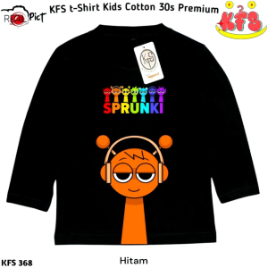 Kaos Sprunki Anak Lengan Panjang Bahan Katun Laki-laki Perempuan Uaia 1-10 Tahun KFS 368