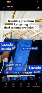 TERLARIS PROMO JEANS JUMBO WANITA/PINGGANG KARET NYAMAN DIPAKAI/BAHAN STRET MELAR TEBAL/BISA BAYAR DITEMPAT UK 27 SAMPAI 44