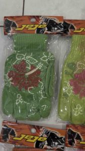 100% ORIGINAL & TERMURAH!! Sarung Tangan / Gloves Full Jari Anak Anak / Remaja / Dewasa Rajut Woll Jeje Motif Bunga Besar / Big Flower
