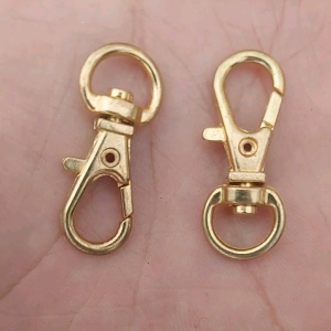 Cantelan Tas 1 cm Warna Emas & Gantungan Kunci Kokot Udang Aksesoris Tas Per PCS