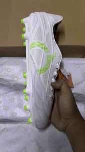 Kasut Bola Ortuseight Catalyst Vision V6 FG KANGGAROO LEATHER White Lime Silver Aqua Original Football Shoes Made In Indonesia
