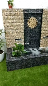 Feng Shui W05-D Ganesha 6x3x5 Fiberglass Wall Water Pond Kolam Air Garden Water Feature 风水流水喷泉瀑布池 Koi Fish Waterfall