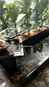 S60 Brown 6x2 Feng Shui Water Pond Fountain Kolam Air Sandstone Garden Water Feature Balinese 风水流水喷泉瀑布池 Fish 1f