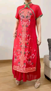 ECLAIRE 003 Setelan Rok Scuba Cheongsam Imlek Lunar CNY Etnis Chinese New Year Pesta Import oglm