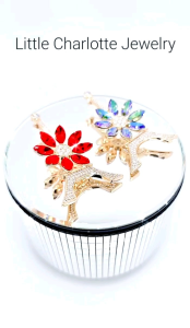 เข็มกลัดคริสตัล Crystals from Swarovski ประดับเพชร cz รูปหอไอเฟล Eiffel Tower Brooch