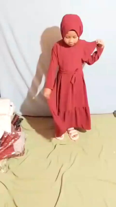 Dress Maxi Kirana Kids Gamis Anak Usia 2-12 tahun Gamis Terbaru Gaun Pesta Baju Lebaran Terlaris