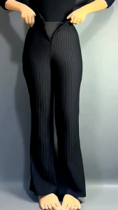 Celana Cutbray Knit Wanita Highwaist Waffle Slit / Celana Panjang Outfit Terbaru / Celana Cutbray Bahan Knit Korean Highwaist Premium / Celana Loose Pants Knit Model Belah Samping Jumbo / Highwaist Loose Kulot Jeans Wanita / Celana Jeans Cutbray Kekinian