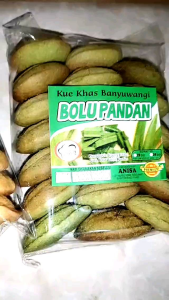 Kue Kering Bolu/Kue Kura Kura Rasa/Bolu Kijing Pandan Oleh-Oleh Khas Banyuwangi Isi 20 Biji