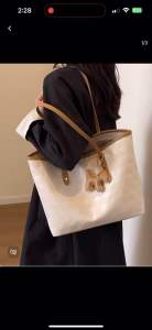 [SG Instocks] Elegant Chic style Tote Bag for women large capacity print bag shoulder bag