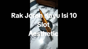 Rak Joran Pancing Kayu 10 Slot Portabel