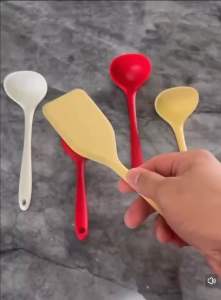 Readystock 现货🇲🇾 食品级迷你锅铲硅胶汤勺小号炒菜铲子婴儿辅食铲勺不粘锅专用锅铲 mini silicon food grade spatula shovel