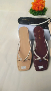 Sandal Teplek Wanita Kekinian Model Jepit Mutiara D14