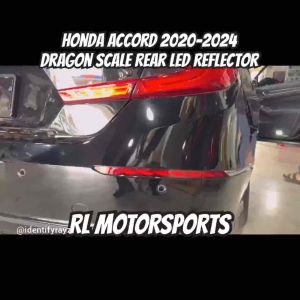 Honda accord 2018 2019 2020 2021 2022 2023 rear bumper led light reflector fog lamp foglamp foglight cover DRL bodykit body kit