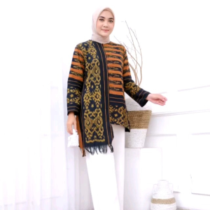 NEW TIRTA ATASAN BLUS TUNIK# Tunik by Rashashi Tenun Troso Jepara Sumbawa Cantik Murah Elegan Premium Atasan Baju Kerja Kekinian Tunik jumbo Tenun Troso Terbaru