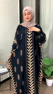 Kaftan Soleha Premium Rayon Super Jumbo Busui Dress Nyaman Panjang Tebal