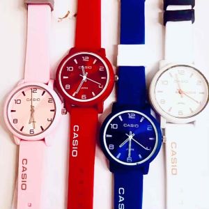 นาฬิกาชายหญิง คาชิโอ สีพาสเทล สายชิลิคอน นิ่มใส่สบายมีหลายสีให้เลือกใส่ได้ทุกวัย