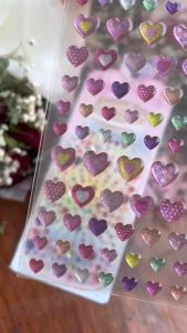 [ส่งจากไทย] สติ๊กเกอร์ หัวใจคริสตัล วาเลนไทน์ heart valentine หัวใจลายสวย sticker หัวใจ