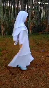 gamis putih anak set kerudung