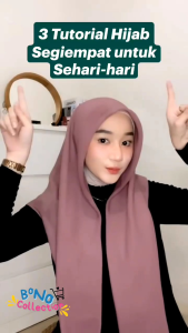 Kerudung Polos Bella Square Or1 Bahan Adem Nyaman dipakai