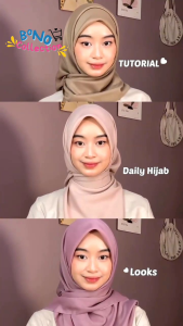 Kerudung Segi Empat Polos Bella Square Or1 Bahan Adem