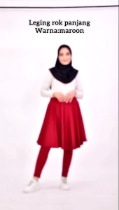 Leging rok panjang olahraga wanita Legging skirt sport senam zumba aerobic filates