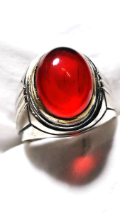 Batu permata merah siam ring tanam