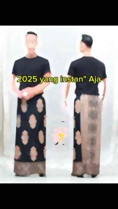 ERAL FASHION-SARUNG PRIA DEWASA INSTAN MOTIF SARWON WARNA HITAM