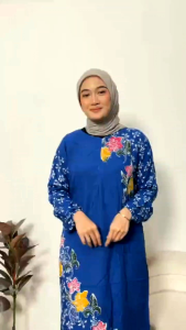 Gamis Cap Samitex Bahan Santung Samitex Resleting depan Busui friendly Saku Samping Tali Samping Wanita Muslim