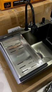 BAK CUCI PIRING BCP 1 LUBANG HITAM STAINLESS / KITCHEN SINK 1 LUBANG HITAM AMERITECH STAINLESS