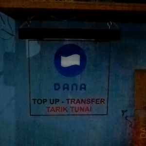 lampu acrylic akrilik DANA TOP UP TRANSFER TARIK TUNAI 25X25 cm lampu hias siap pakai buat konter kios