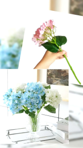 Bunga Hydrangea AF70 Hortensia Artificial Dekorasi Backdrop Properti Foto