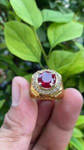 CINCIN BATU MERAH SIAM CUTTING MINIMALIS TOP QUALITY