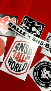 Sticker SNSB × CALLE glossy kertas vinyl murah 7 pcs