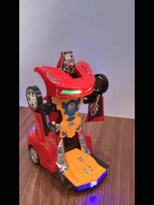 Đồ chơi Robot biến hình Xe đua chạy pin 2031 màu đỏ Peekabootoys