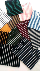 kaos baju belang belang pria garis garis salur stripe distro keren terbaru 2023