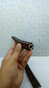 once pipa sedotan kayu liwung macan model belimbing segi enam A447