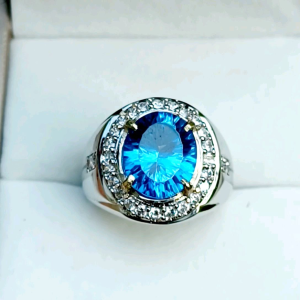 CINCIN BATU BLUE TOPAS CUTTING CUSTOM HIGH QUALITY