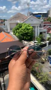 Kacamata PHOTOCROMIC Minus 0.25 s/d 6.00 ANTIRADIASI Frame Alumunium Model BULAT Korea Style [ Free Box & Lap ]