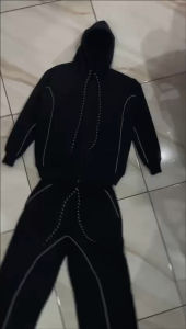 Stelan anak anak skena casual BISA MENYALA REFLEKTIF stelan hodie dan celana anak laki laki perempuan usia 4-14 THN