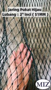 Cut : 2"(51MM) 380/18 Fishing Net Pukat Baru PE Poly Net Pukat Laut Pukat Nelayan Pukat Bubu Pukat Pagar Ayam