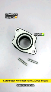 manipol intake carburator - karet 200cc tipe tegak (Gs 24D) sparepart roda tiga