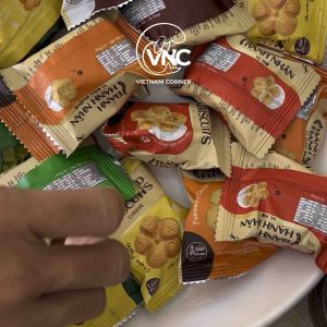 Bánh quy hạnh nhân vị sôcôla đậu phộng mè - túi 250g 24 cái