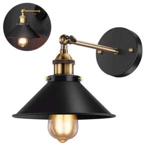 【COD&Ready】Rohstar E27 industrial decorative wall lamp Indoor adjustable arm swing corner lighting.