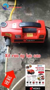Máy xịt rửa xe 2500W motor Đồng CS thực áp lực 120 bar 12L/phút hiệu HEIKO không chỉnh áp H1A-15M